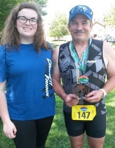 Mickey Blaine with one of his top-tier sponsors, daughter Morgan.