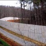 A view of the play area wall from the outside.