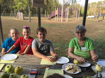 L to R: Alexia Bennett, Jennifer Cheramie, Will Allen, Master Gardner Flora Grindstaff