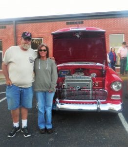 Rich and Teresa Wright with their 1955 Chevrolet Bel-Air.