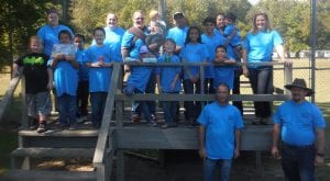 Cub Scout Pack 432 from Epworth brought along friends and family to help in the cleanup.