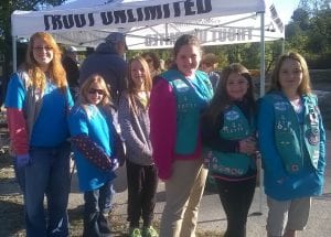 Fannin County Girl Scouts added points towards their badges by helping with the Toccoa cleanup.