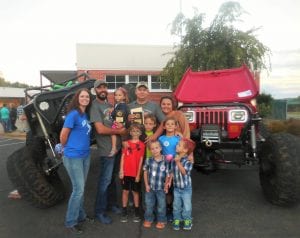 Jason Eavenson and Josh Lambert with their road crew.