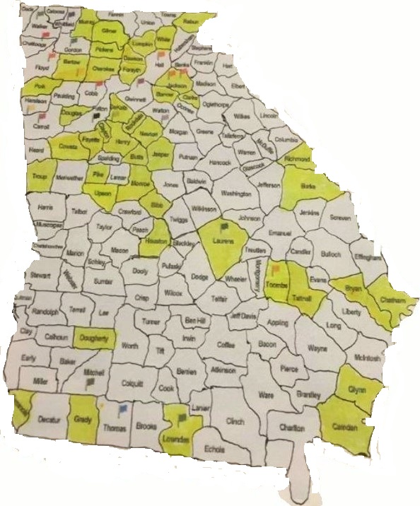 School districts opposing Amendment 1 as of Oct. 18Georgia school districts opposing Amendment 1. Map provided by Public Education Matters and Keep Georgia Schools Local