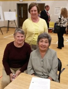 Joyce Mitchell (yellow) and Laney Mason (grey)