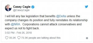 Georgia, Governor, Election 2018, Brian Kemp, Casey Cagle, NRA, National Rifle Association, Delta, Jet fuel, Tax Break, HB930, Georgia House of Representatives
