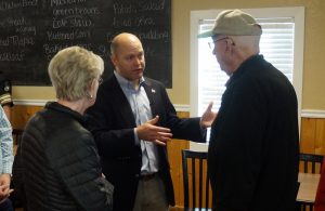 Meeting with Gilmer residents for breakfast allowed Hunter Hill a chance to meet and speak with local citizens about issues and his vision for the Governor's Office.