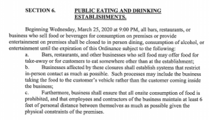 McCaysville, Fannin County, Georgia, Public Health Emergency, Ordinance, Closings, Business
