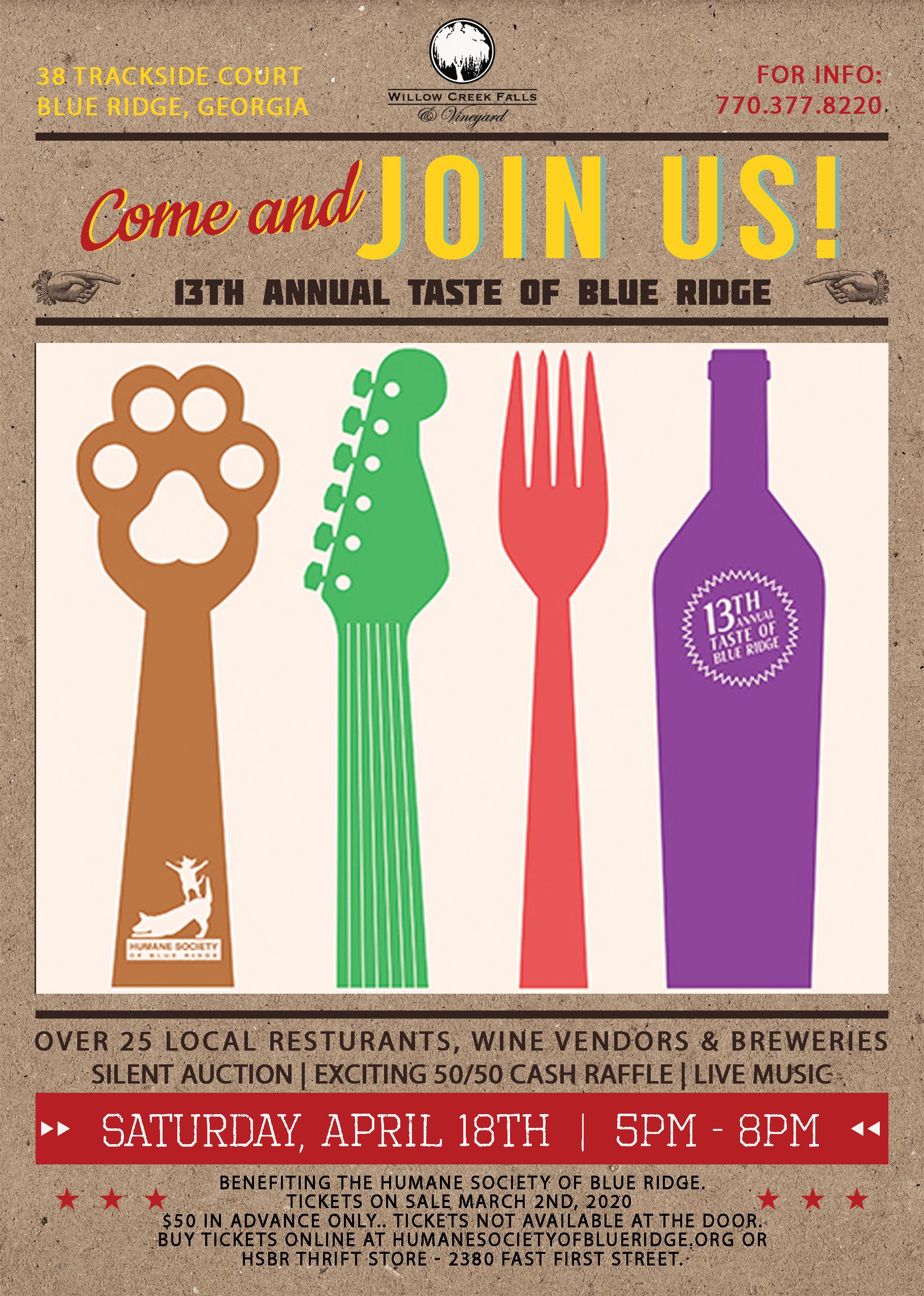 Taste of Blue Ridge Event Flyer