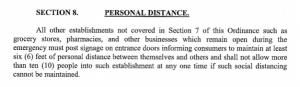 McCaysville, Fannin County, Georgia, Public Health Emergency, Ordinance, Closings, Business