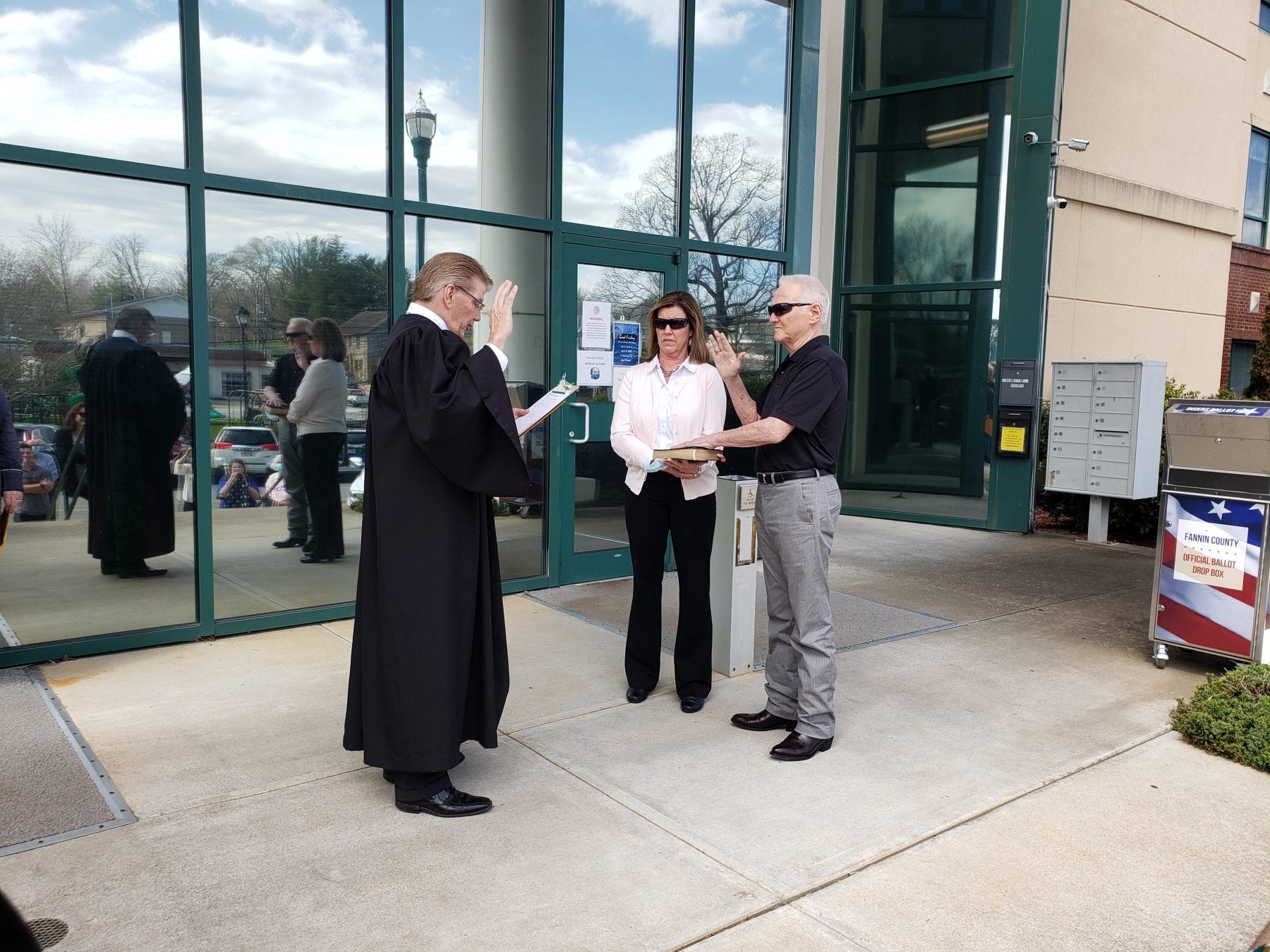 Fannin County, Georgia, Johnny Scearce, Post One Commissioner, Chief of Police, Blue Ridge, Swearing In, Oath of Office, Probate Judge, Scott Kiker