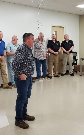 Fannin County, Georgia, Fire Department, Emergency Management Agency, EMA, EMS, Fire Chief, Past, Present, Honor, Recognize, Larry Thomas, Darrell Payne, Tony Petty, Jack Worthey, Larry Waters, Walter Taylor, Robert Graham, Chairman, Jamie Hensley, Post 2 Commissioner, Glenn Patterson