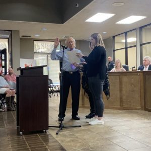 New members are sworn in.
