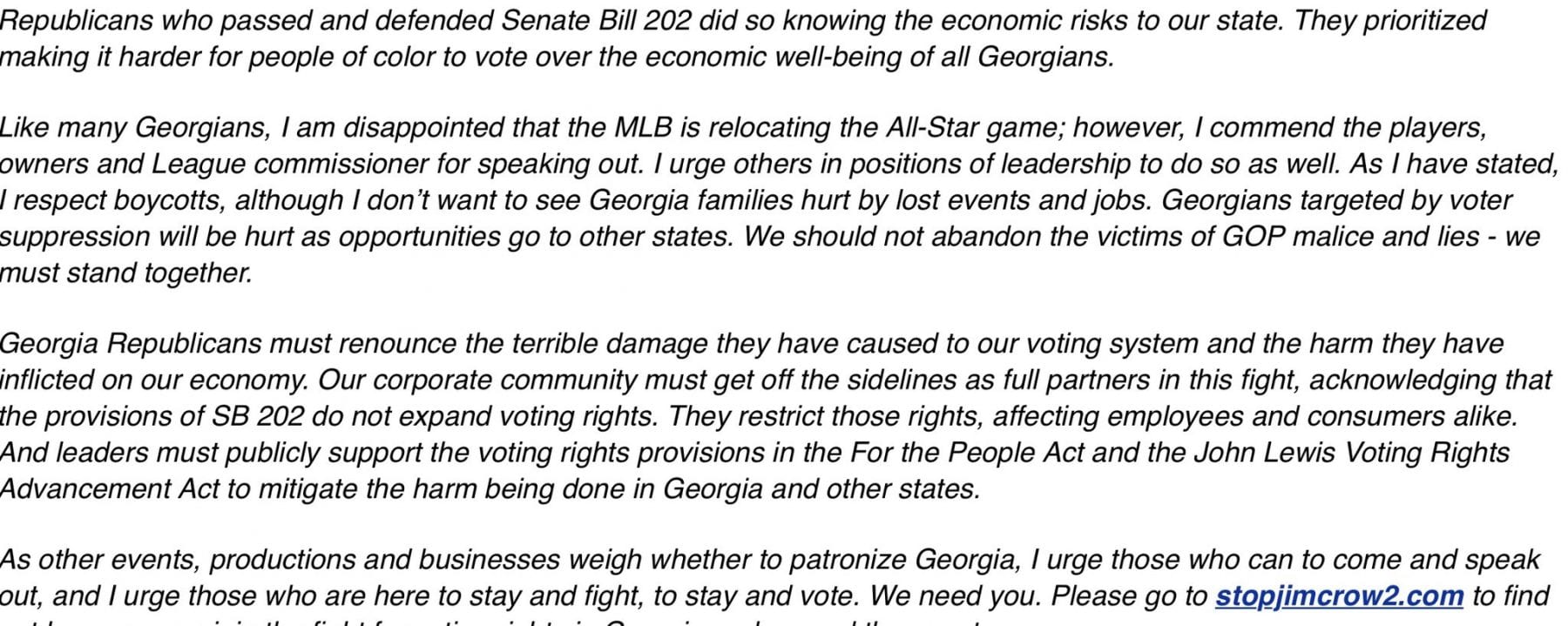 Abrams statement